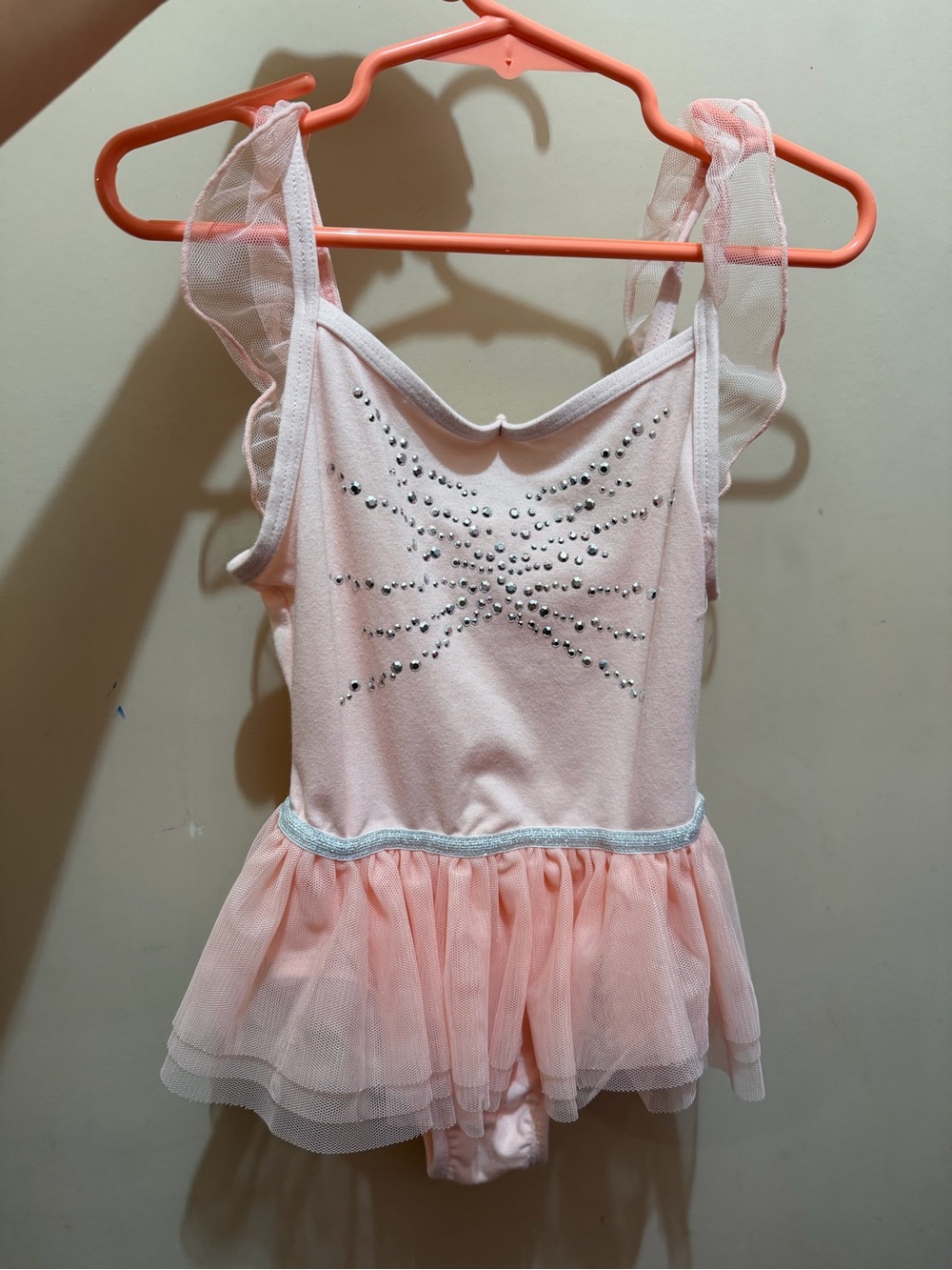 Cat & Jack Pink Tulle Ballet Leotard with Rhinestone Starburst